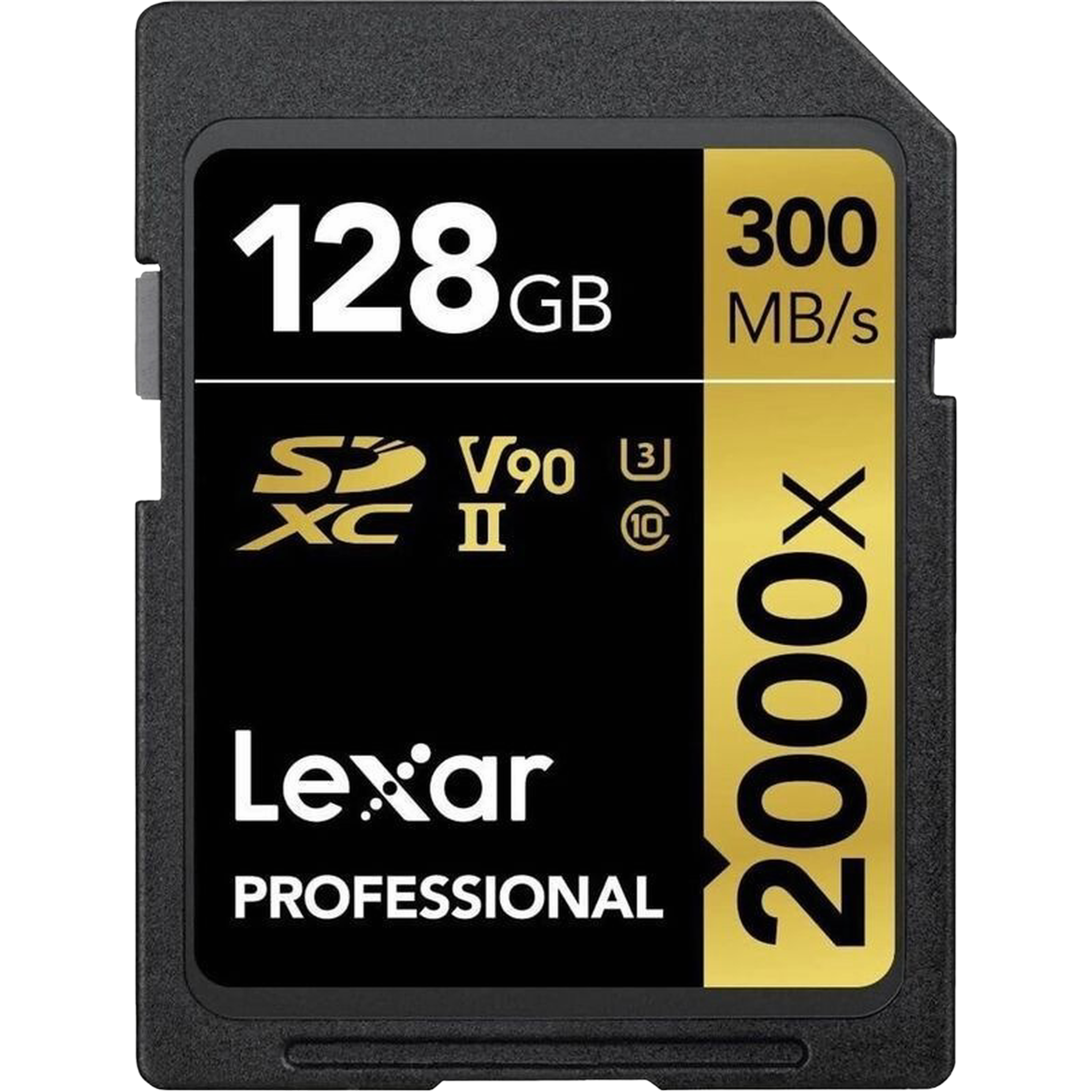 Карта памяти Lexar Professional 2000X Gold SDXC 128Gb UHS-II U3 V90